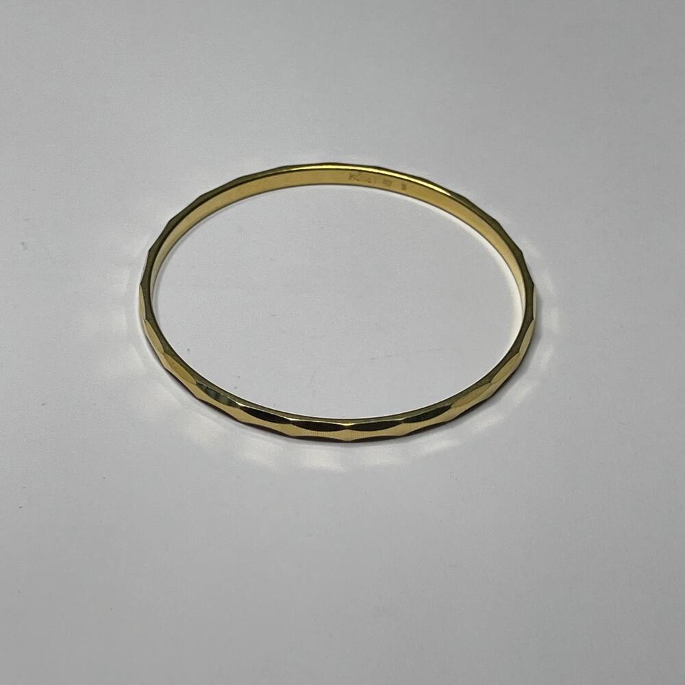 Monet classic bangle bracelet gold tone petite simple signed costume jewelry